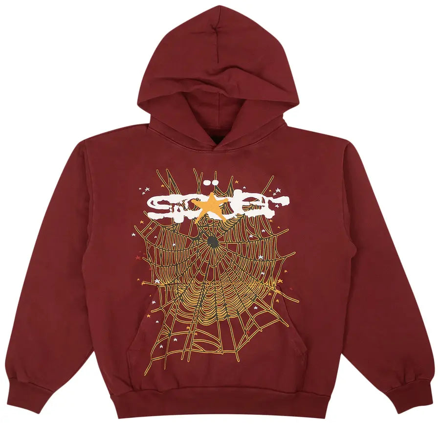 Sp5der Hoodie 'Maroon'