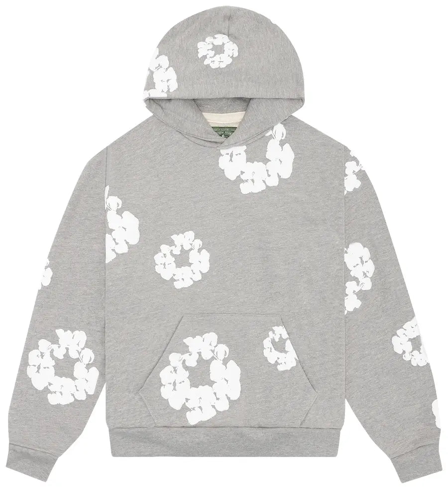 Denim Tears Cotton Wreath Hoodie 'Grey/White'
