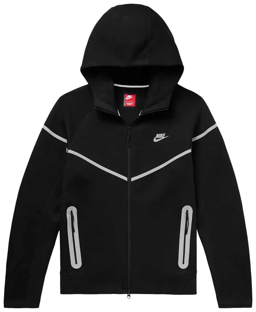 Nike Tech Fleece Full-Zip Windrunner 'Black/Bemis Silver'
