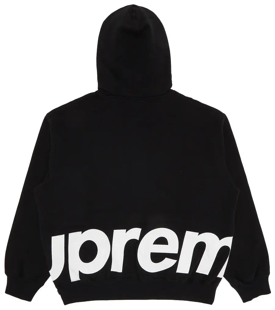Supreme Big Logo Zip Up Hooded Sweatshirt 'Black'