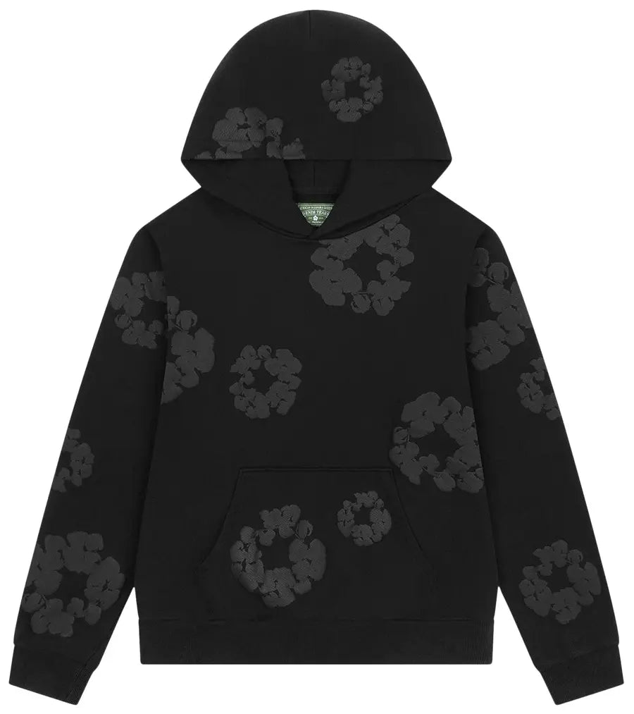 Denim Tears Mono Wreath Hoodie 'Black'