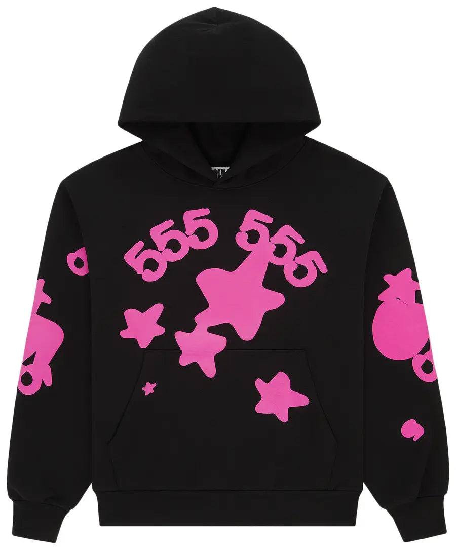 Sp5der Angel Number Beluga Hoodie 'Black'