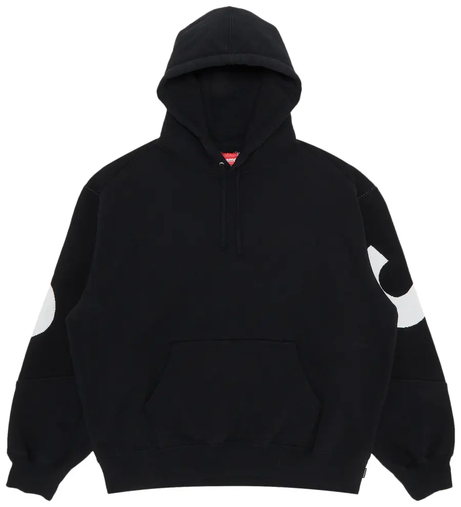 Supreme Big Logo Jacquard Hooded Sweatshirt 'Black'